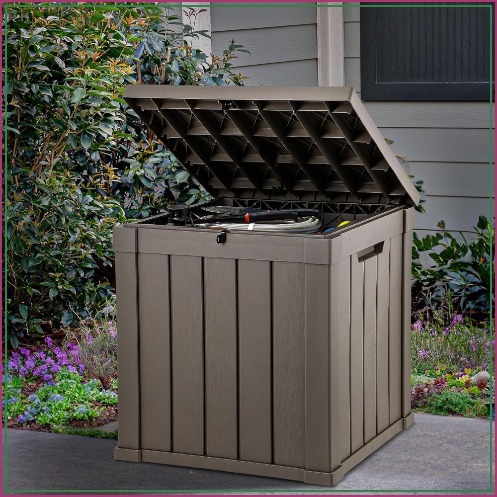 Gardening Tools Box - 51 Gallon Outdoor Storage Deck Box,