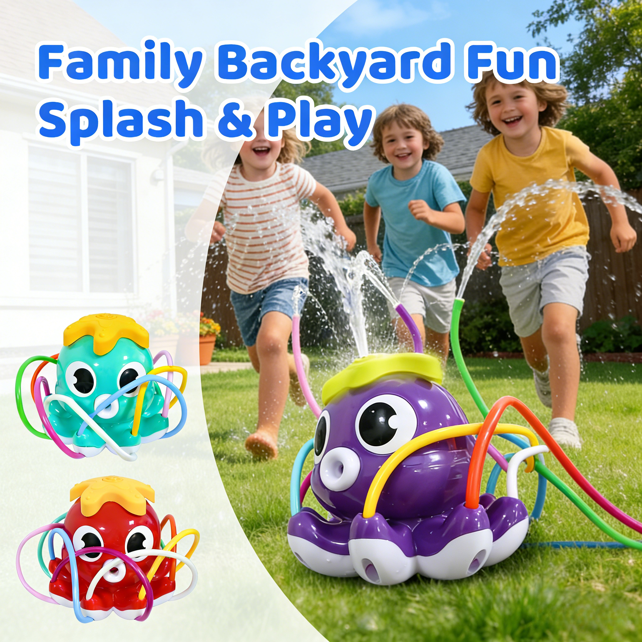 Gardening Tools 5 Year Old - Summer Outdoor Water Sprinkler Octopus Toy
