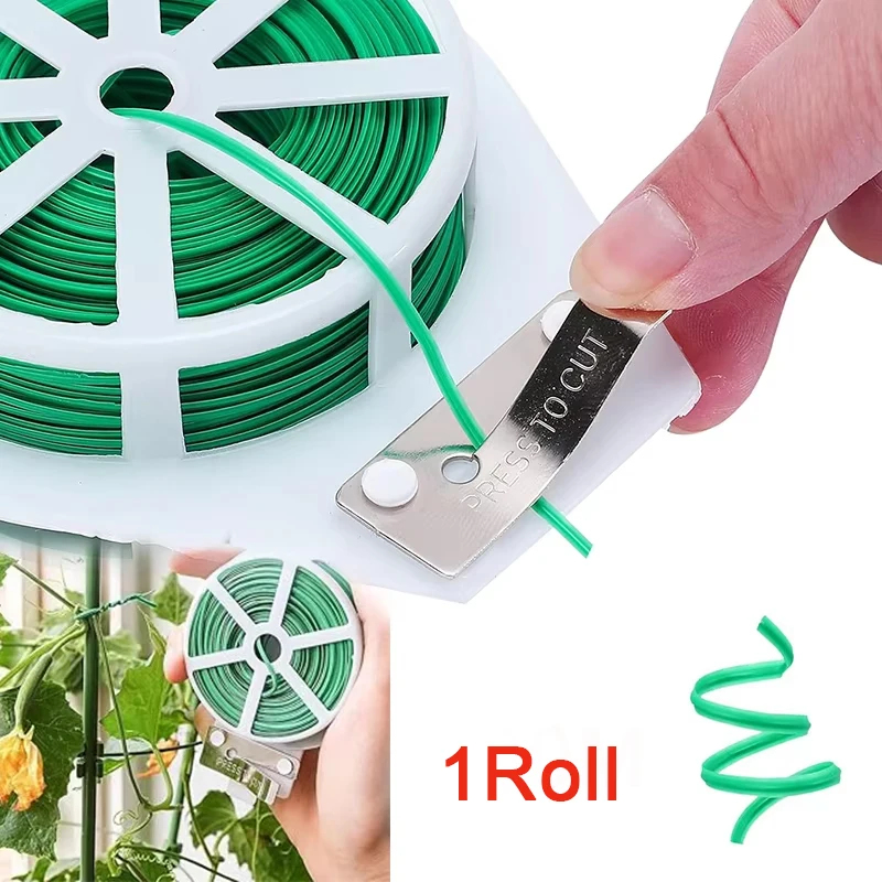 Garden Wire Twist Tie - Self-Cutting Iron Wire Twist Ties, Durable