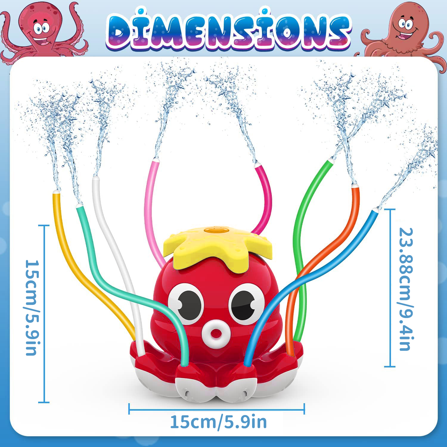 Gardening Tools 2 Year Old - Summer pool toys Octopus Sprinkler Backyard