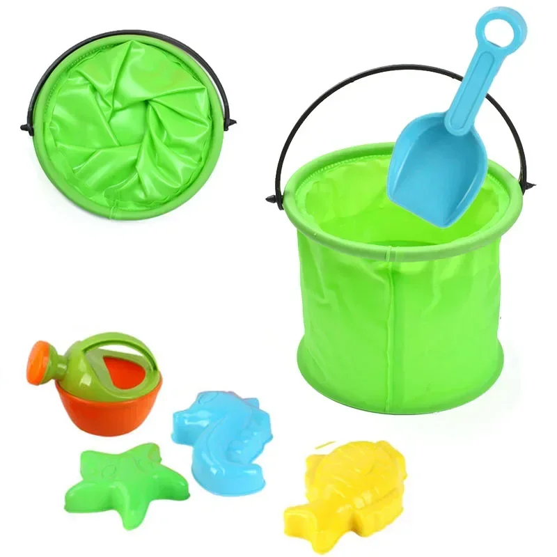 Beach Sand Bucket Toy  Collaps - Gardening Tools Kids Set บทวิจารณ์และราคา