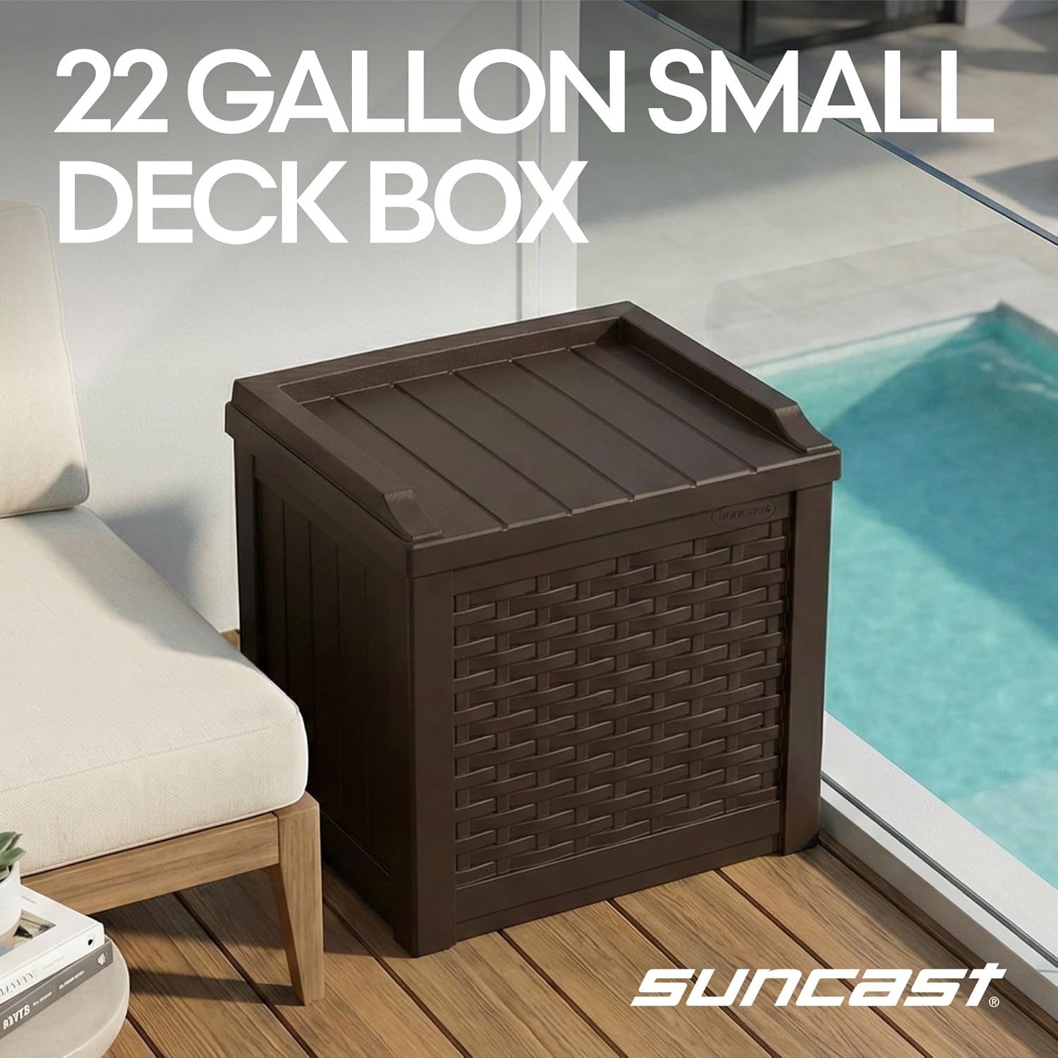 Outdoor Deck Box 22 Gallon Res - Gardening Tools Box บทวิจารณ์และราคา