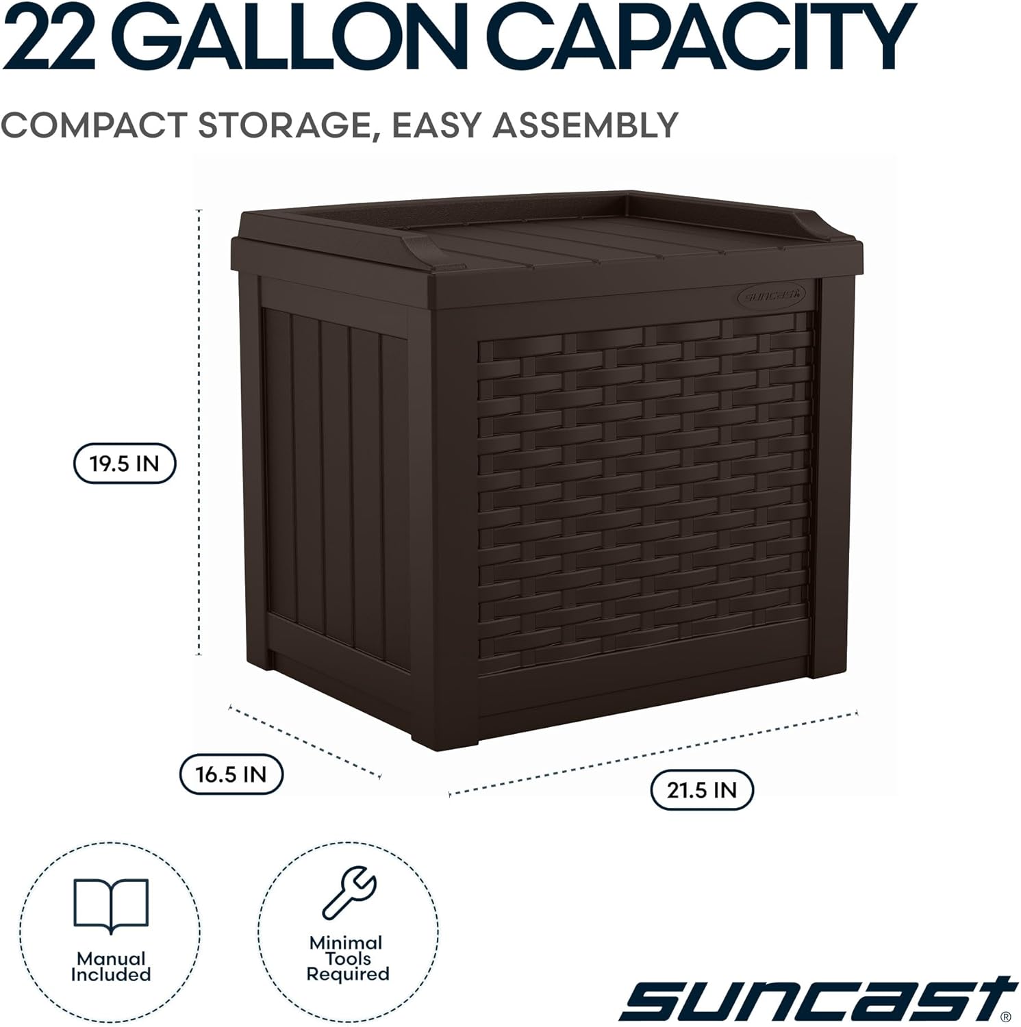 Outdoor Deck Box 22 Gallon Res - Gardening Tools Box บทวิจารณ์และราคา