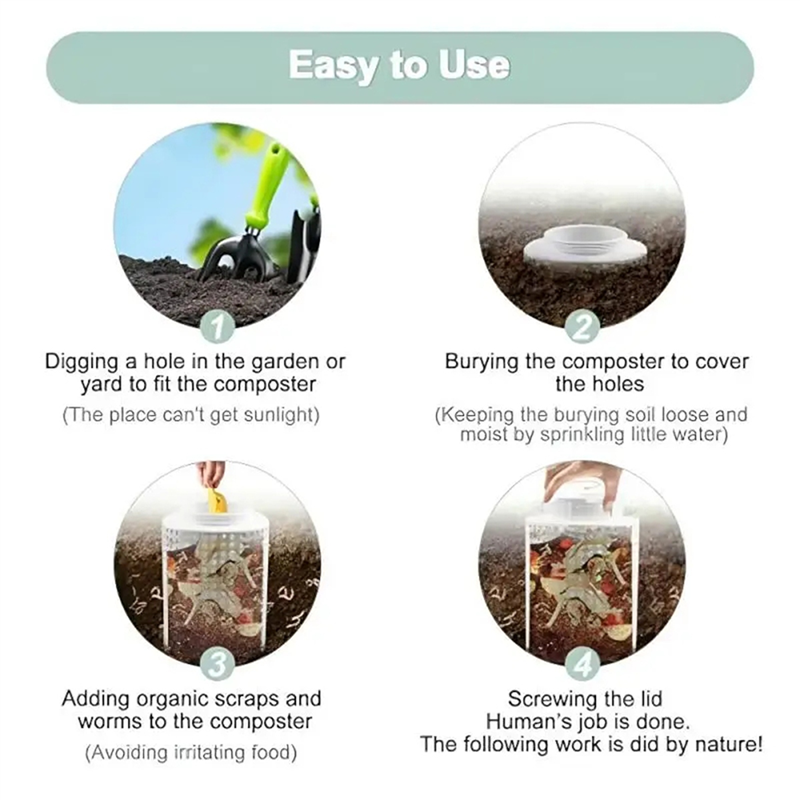AT44-1 Pcs Outdoor Plastic Com - Compost Bin บทวิจารณ์และราคา