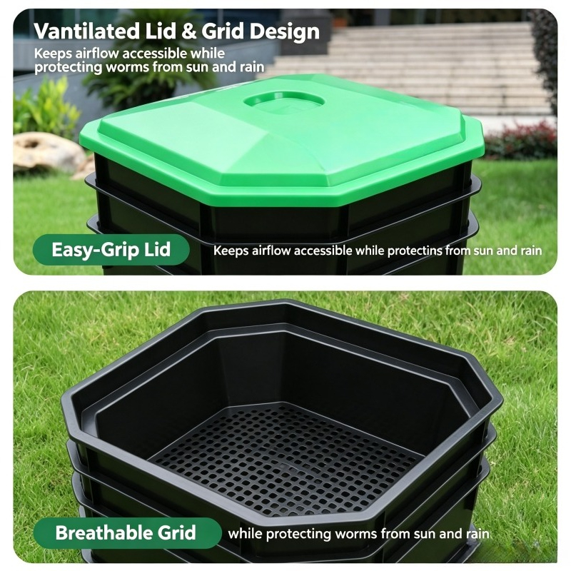 Worm Composter Bin for Kitchen - Compost Bin บทวิจารณ์และราคา