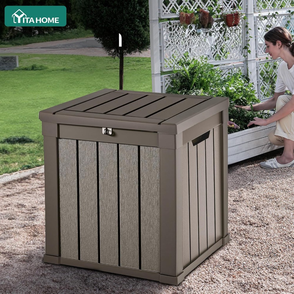 51 Gallon Outdoor Storage Deck - Gardening Tools Box บทวิจารณ์และราคา