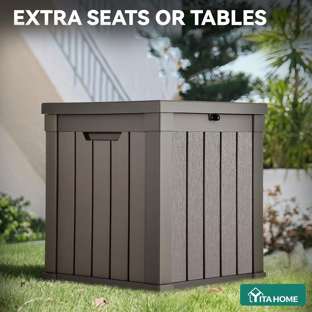 51 Gallon Outdoor Storage Deck - Gardening Tools Box บทวิจารณ์และราคา