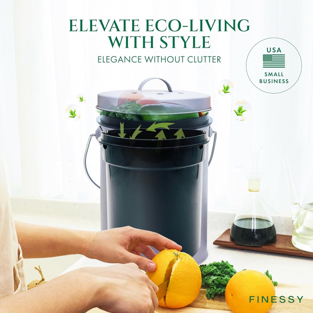 Indoor Compost Bin Kitchen Odo - Compost Bin บทวิจารณ์และราคา