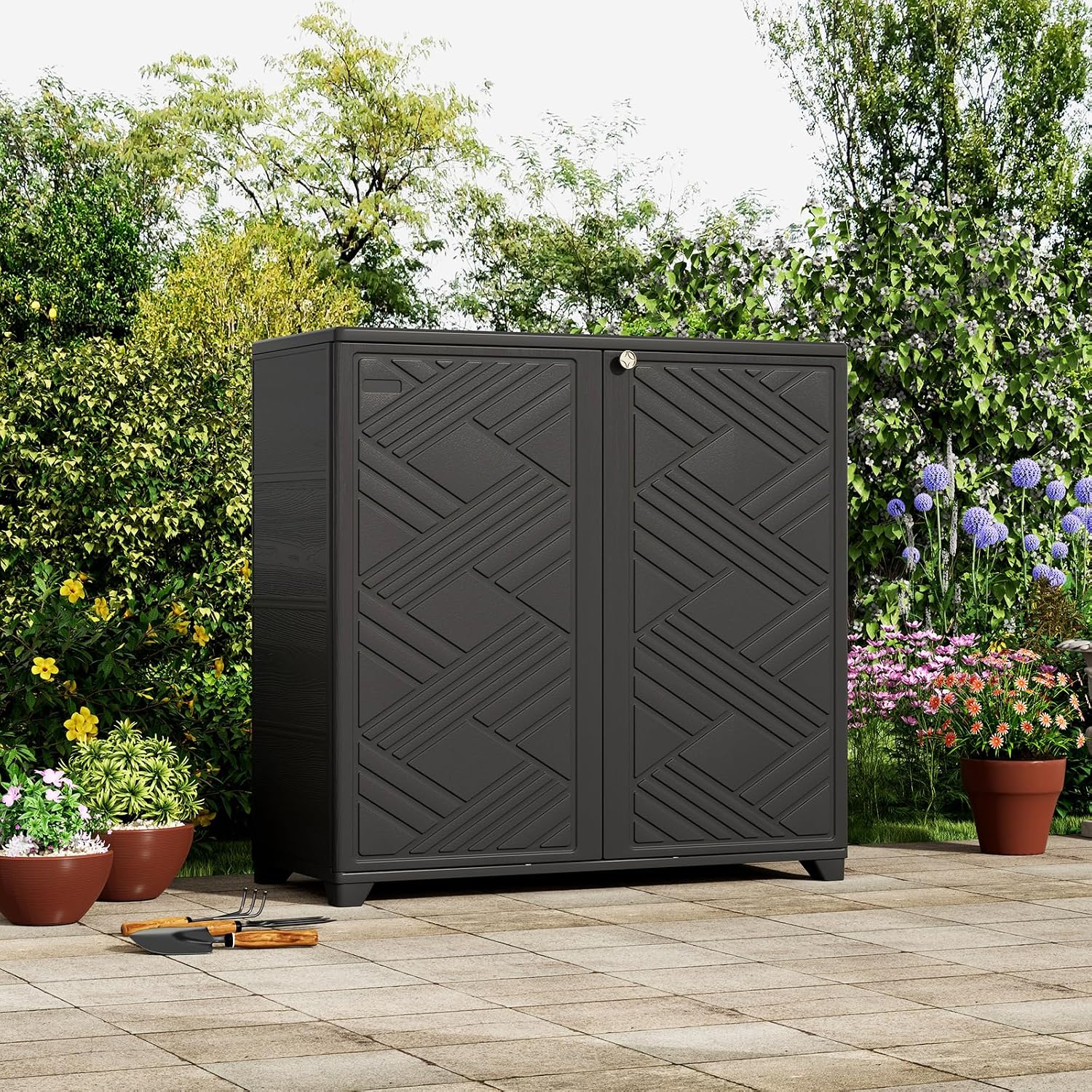 Indoor Outdoor Storage Cabinet - Gardening Tools Box บทวิจารณ์และราคา