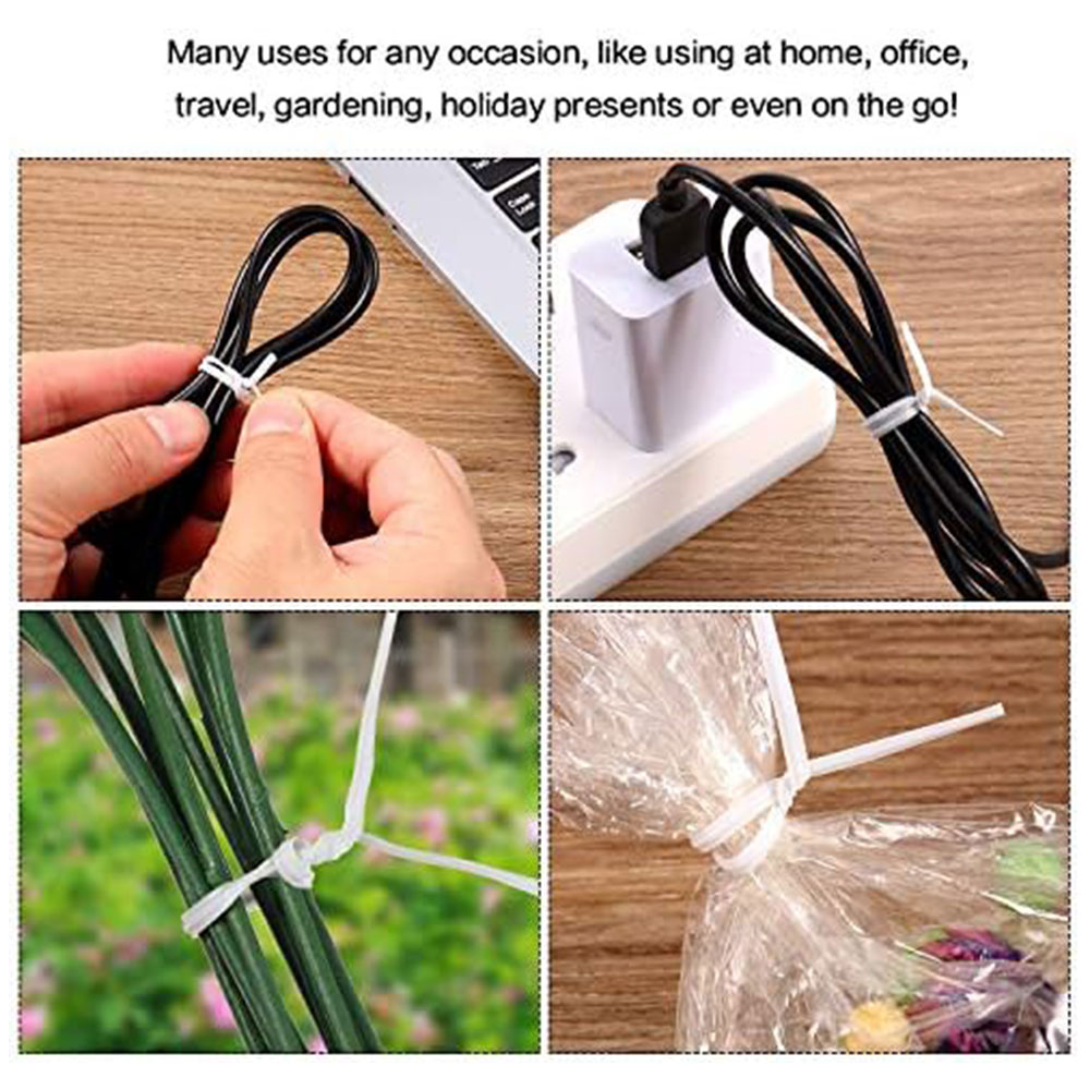 100Pcs BK WH Oblate Iron Wire  - Garden Wire Twist Tie บทวิจารณ์และราคา