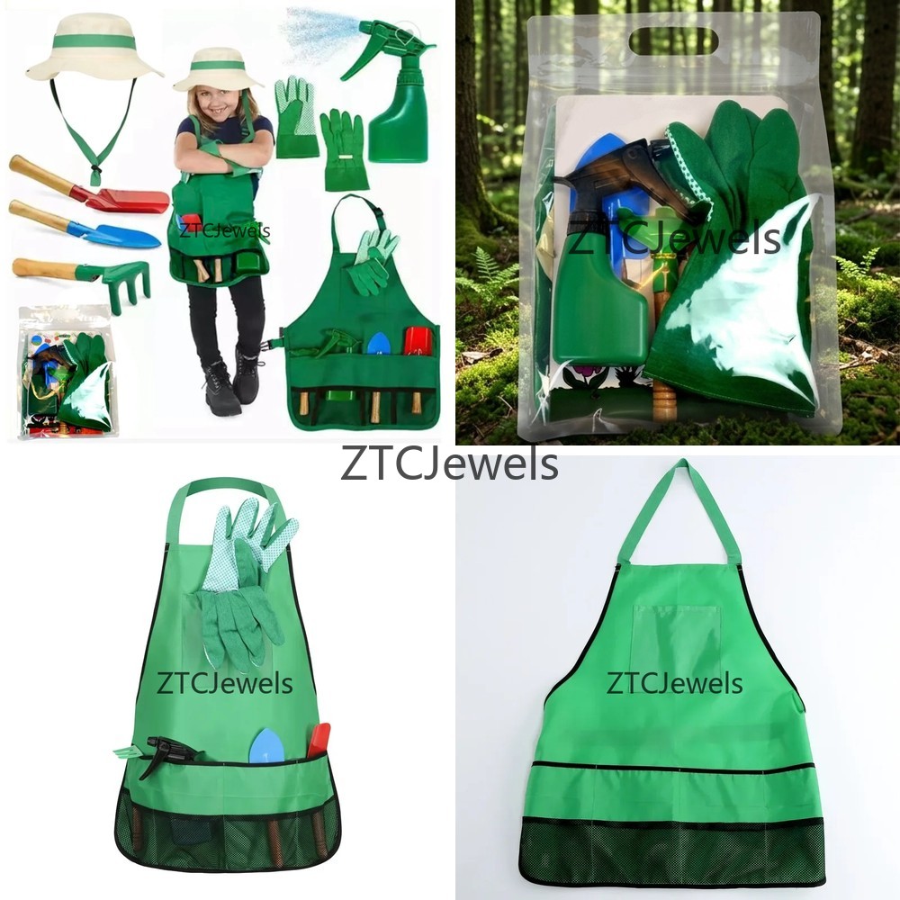 Kids Garden Apron Tool Set wit - Gardening Tools Kids Set บทวิจารณ์และราคา