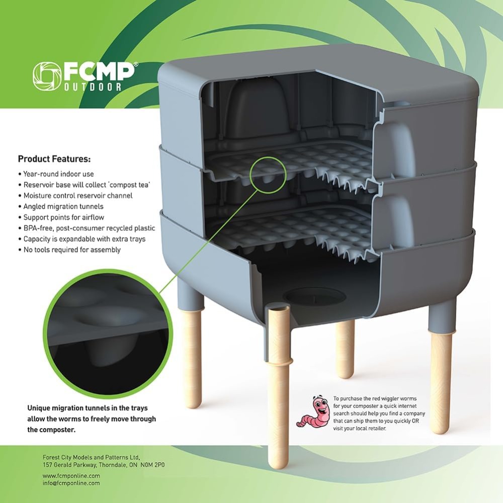 2-Tray Worm Composter Bin for  - Compost Bin บทวิจารณ์และราคา