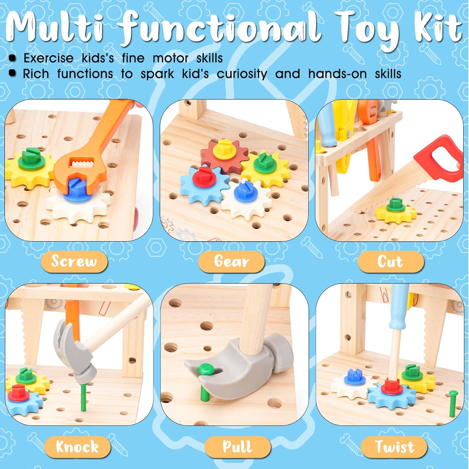 Wooden Tool Bench for Kids,Mon - Gardening Tools Kids Set บทวิจารณ์และราคา