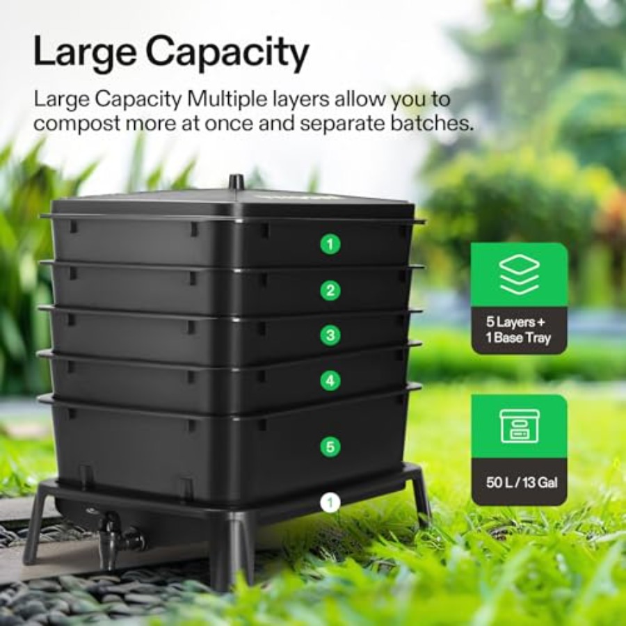 Worm Compost Bin, 50L Worm Com - Compost Bin บทวิจารณ์และราคา
