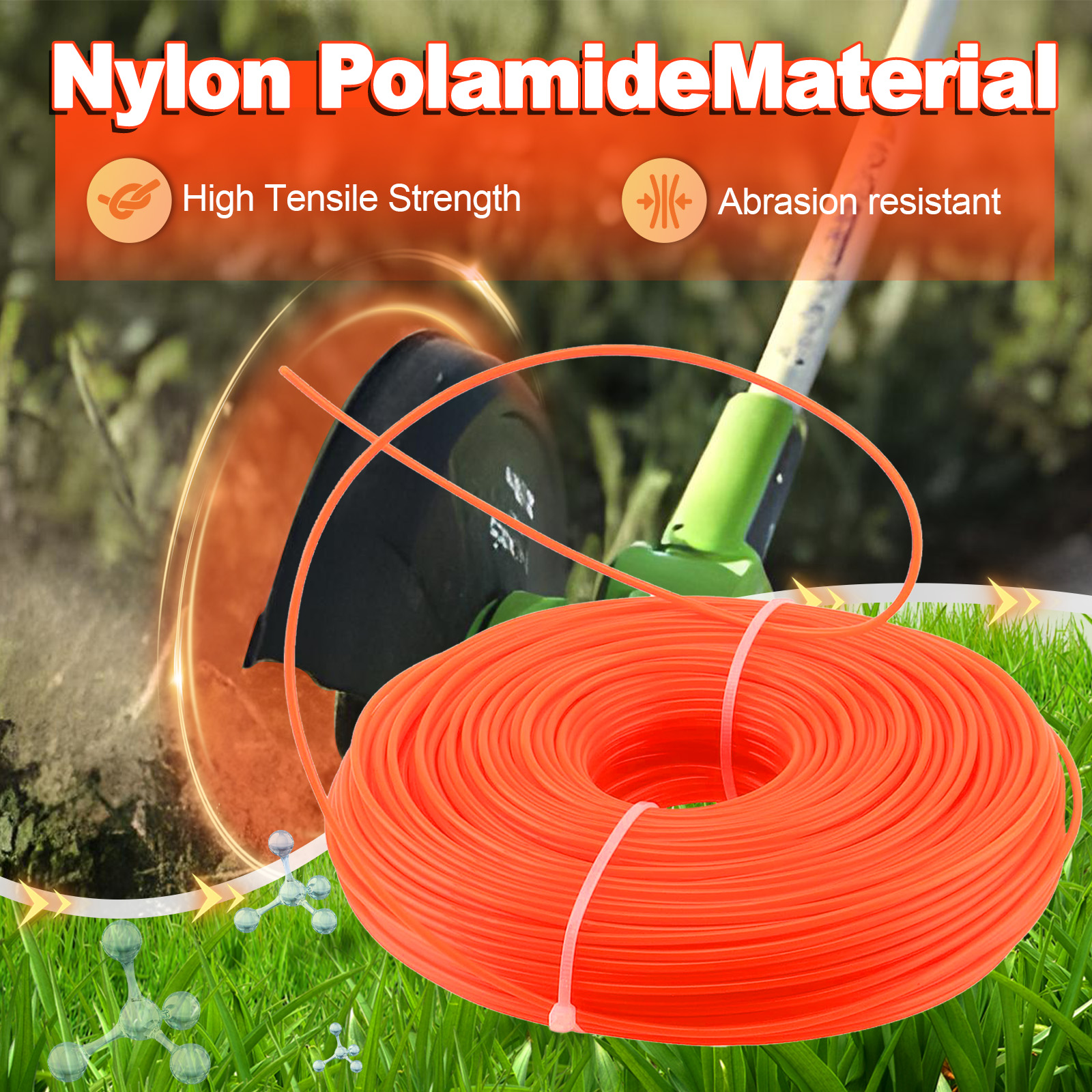 1.6mm～3mm*15M Round Nylon Trim - Gardening Tools Basic บทวิจารณ์และราคา