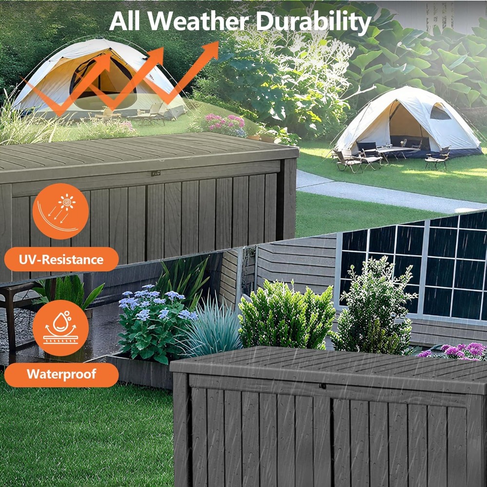 120 Gallon Outdoor Storage Box - Gardening Tools Box บทวิจารณ์และราคา