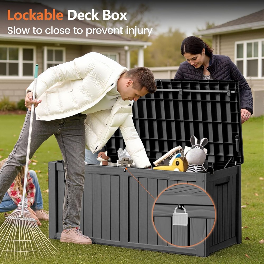 120 Gallon Outdoor Storage Box - Gardening Tools Box บทวิจารณ์และราคา