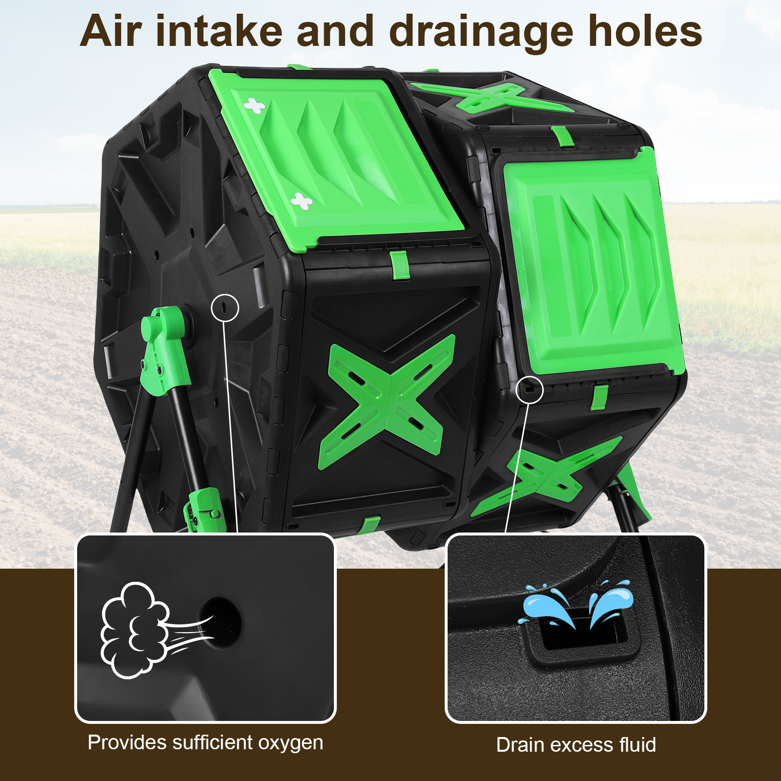 140L Dual Chamber High Volume  - Compost Bin บทวิจารณ์และราคา