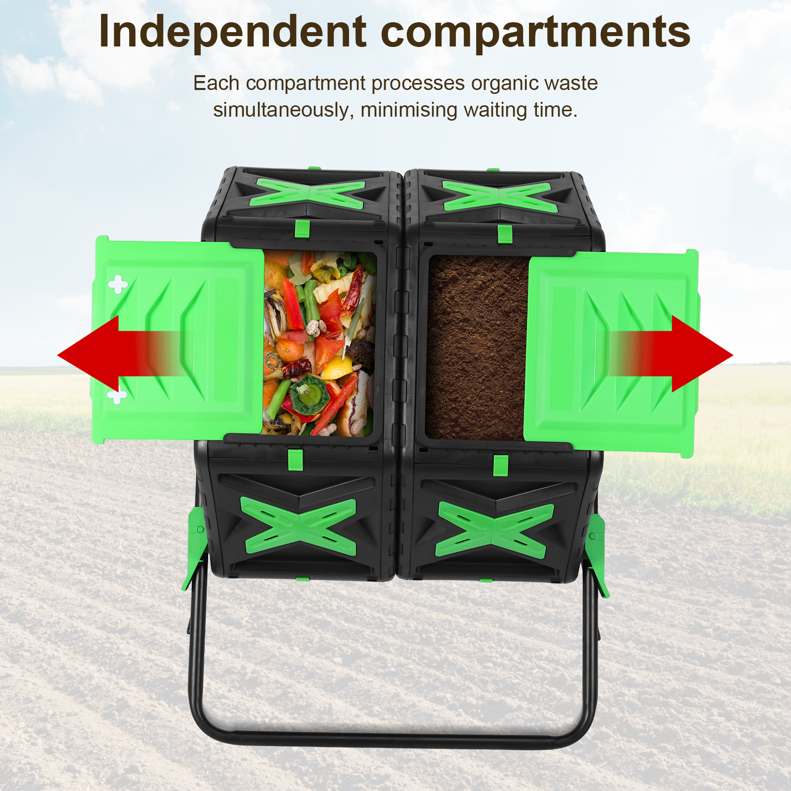 140L Dual Chamber High Volume  - Compost Bin บทวิจารณ์และราคา