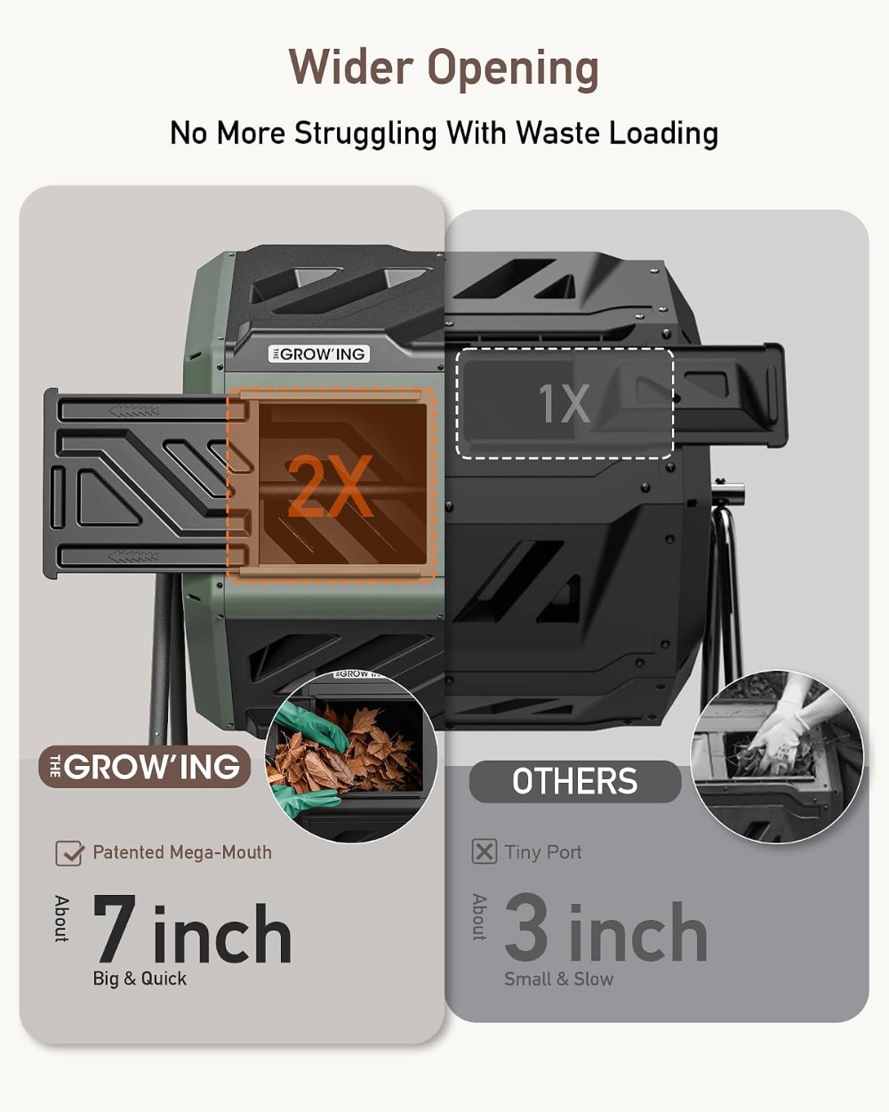 43 Gallon Dual Chamber Compost - Compost Bin บทวิจารณ์และราคา