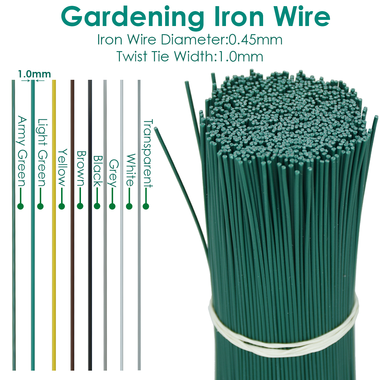 100PCS Gardening ROUND Cable T - Garden Wire Twist Tie บทวิจารณ์และราคา