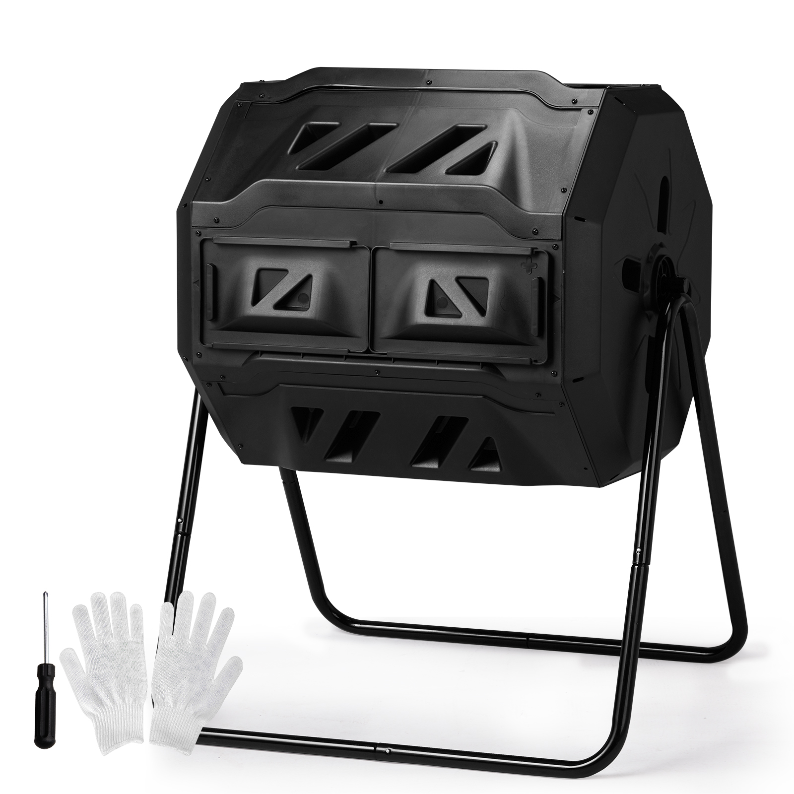 Outdoor Compost Tumbler Dual C - Compost Bin บทวิจารณ์และราคา