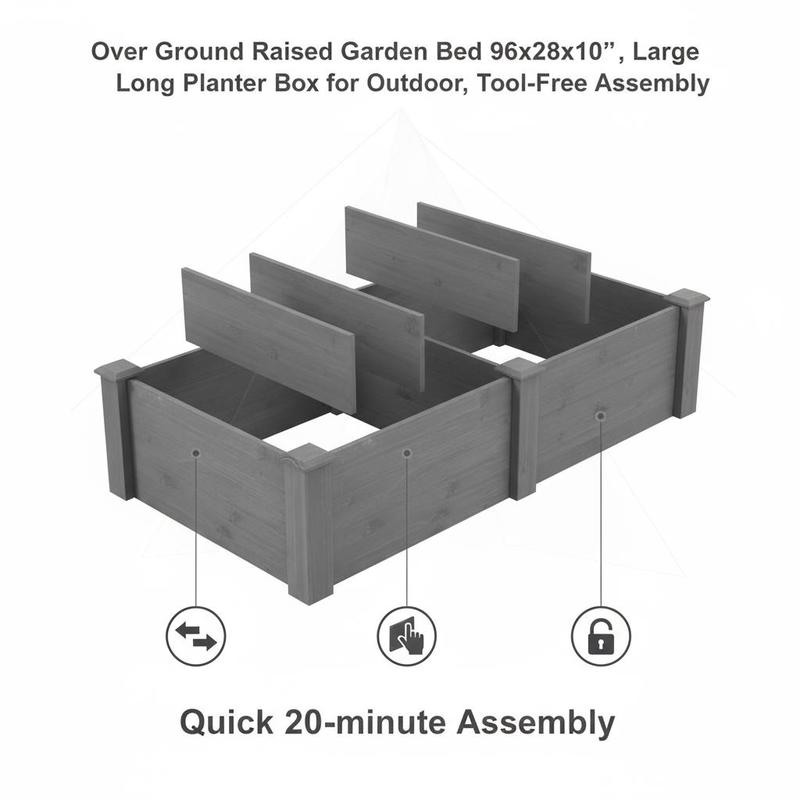 Over Ground Raised Garden Bed  - Gardening Tools Box บทวิจารณ์และราคา
