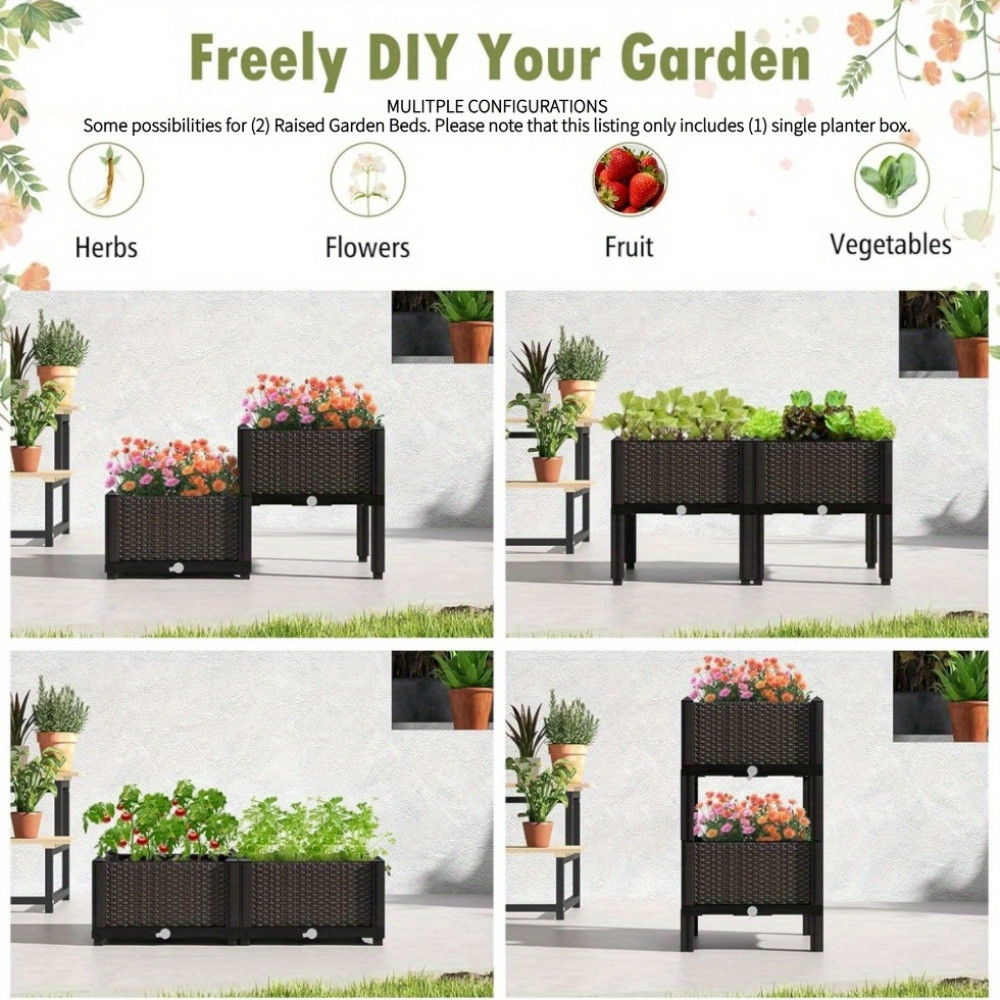 Garden Raised Bed, Elevated Fl - Gardening Tools Box บทวิจารณ์และราคา