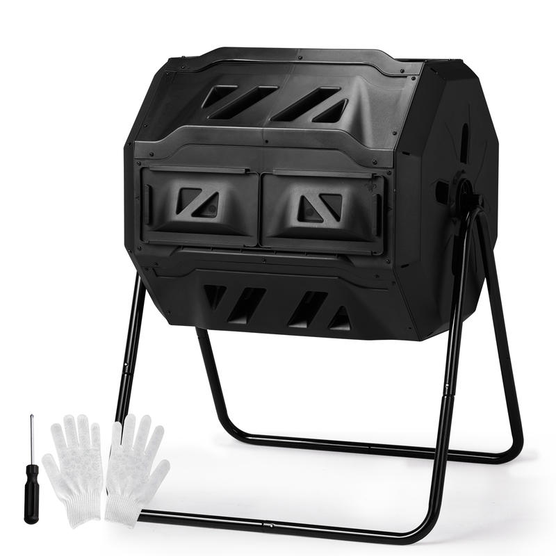 42-gallon Black Plastic Compos - Compost Bin บทวิจารณ์และราคา